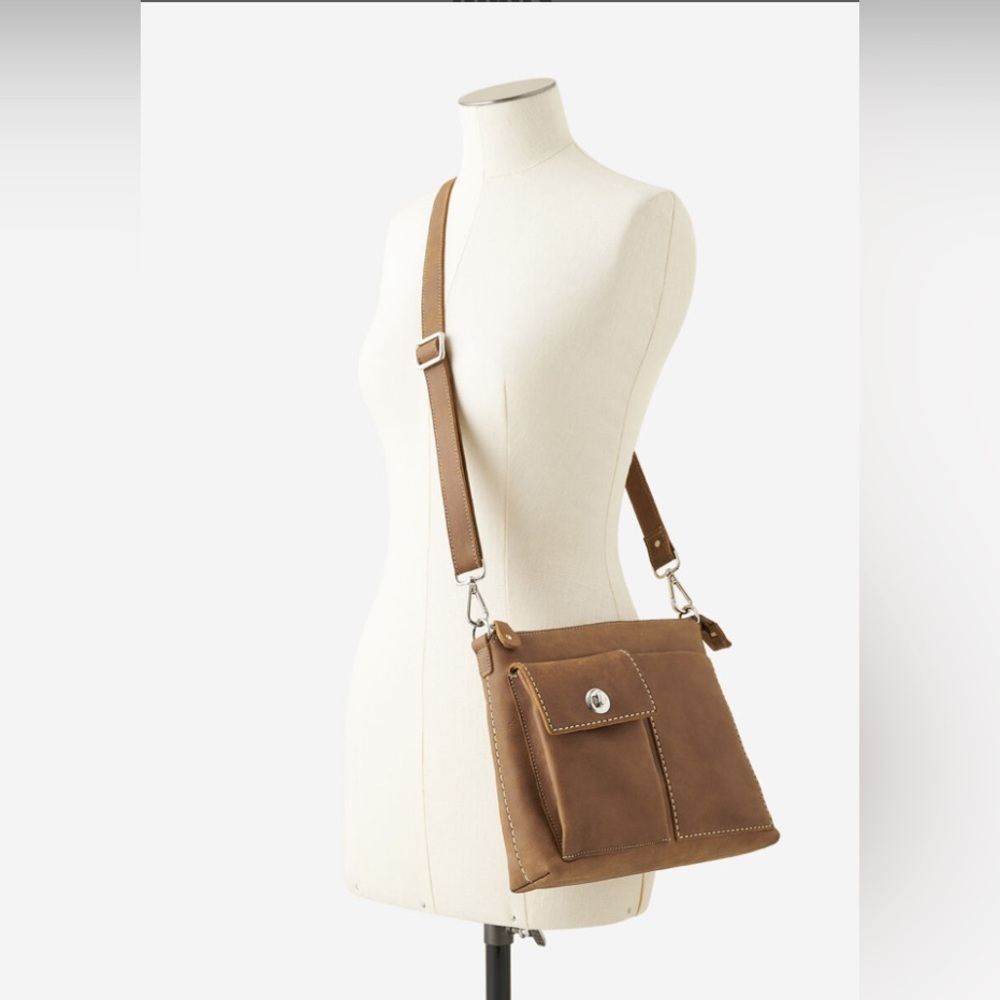 Roots grey Villager crossbody